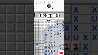 SPEEDRUN Random Letters Minesweeper On Intermediate Fast Time minesweeper speedrun shorts [upl. by Akehsay]