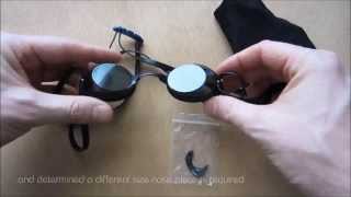 Nootca Swim goggle instructions  nose piece removal [upl. by Cutlerr]