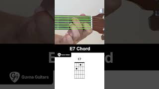 How To Play The E7 Chord On Guitar  Guvna Guitars [upl. by Cargian]