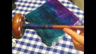 How to Draft Silk Hankies Mawata for Knitting or Spinning [upl. by Aidualk]