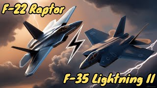 Aerodynamic Warfare f22 raptor vs F 35 Lightning aviation military f22raptor [upl. by Ayokahs]