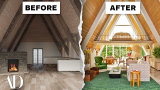 3 Interior Designers Transform The Same AFrame Cabin  Space Savers  Architectural Digest [upl. by Rattray372]