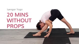 Iyengar Yoga without Props—20 Mins Practice [upl. by Intruoc]