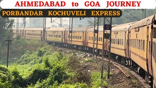 Train to Goa  Ahmedabad to Goa Journey  Porbandar Kochuveli Express  Pantry Food [upl. by Airamasor]