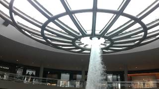 Singapores Marina Bay Sands Mall Hurricane Water Feature [upl. by Atinnor]