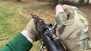 US 1896 Krag Cavalry Carbine POV firing [upl. by Ecnerrat]