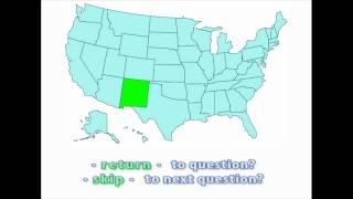 Interactive United States Map Quiz  Location of New Mexico [upl. by Nere731]