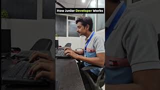 Senior Web Developer VS Junior Web Developer 😆🤣officemasti funnyvideos trending office [upl. by Nihhi]