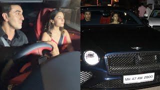 Alia bhatt Ranbir Kapoor DRIVE 8 CRORE Bentley Brand New ❤️ Clicked At Mumbai Today [upl. by Eleinad777]