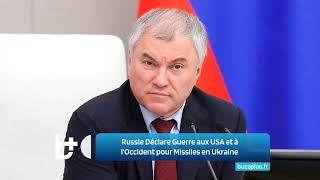 La Russie Déclare la Guerre aux USA et à lOccident Fureur des Missiles Longue Portée en Ukraine [upl. by Anihs]