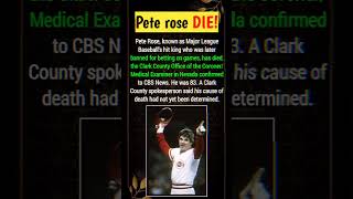 Baseball king Pete Rose Died [upl. by Annadal]