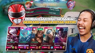 PEMBALASAN DIBAYAR MANIAC Dwi Woii Sangat ON FIRE Lawan Gerrard Wijaya  Mobile Legends [upl. by Ehrsam]