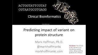 Clinical Bioinformatics  Predicting impact of a variant on protein structure [upl. by Adnilemreh652]