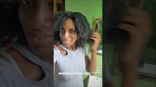 Natural hair wash day Look at my hair naturalhair haircare [upl. by Nnayllehs]