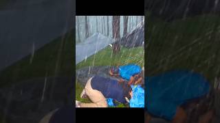 Extreme Camping  Setting Up the Tent During Heavy Rain and Lightning heavyrain camping thunders [upl. by Franklin62]