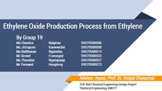 CHE DesignProject 2020 Group 19Ethylene oxide production process from ethylene [upl. by Er]