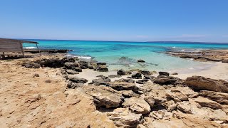 2024 Beach Walk Playa de Migjorn Formentera Island in Spain [upl. by Nedap]