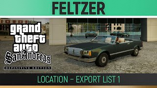 GTA San Andreas Definitive Edition  Feltzer Location  Export List 1🏆 [upl. by Netsreik]