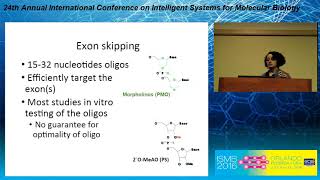 A bioinformatics tool to improve the efficacy of exon  Hosna Jabbari  Oral Poster  ISMB 2016 [upl. by Ecinue]