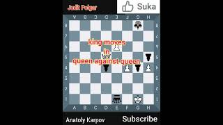 Anatoly Karpov 🆚 Judit Polgar🌟Cap DAdge  France 1998⭐king moves in queen against queen✅Karpov Wins [upl. by Einahc]