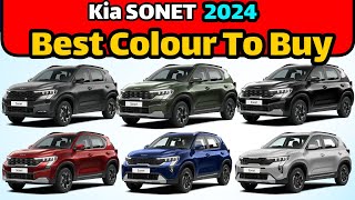 Kia Sonet Color Options and Varients 2024  Kia Sonet Best Colour to Buy kiasonet [upl. by Faxan191]