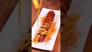 Fried Skewered Pink Sausage shorts [upl. by Danice]