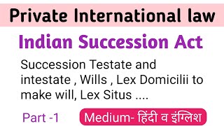 Succession Act। Private International law। in Hindi [upl. by Buttaro]