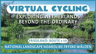 Fietsroute Nationaal Landschap Noardlike Fryske Wâlden  Virtueel Fietsen [upl. by Auhsej]