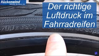 Der richtige Luftdruck in Deinem Fahrradreifen [upl. by Labotsirhc256]