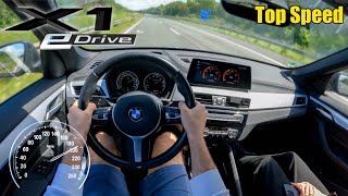 BMW X1 F48 xDrive25e Plugin HYBRID 220HP ACCELERATION TOP SPEED POV ON GERMAN AUTOBAHN [upl. by Yoshi753]