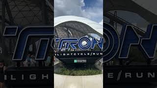 Magic Kingdom  experience the awesome Tron ride entrance Awe inspiring tron coaster disney [upl. by Busby]