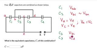 Example Combinations of Capacitors  Capacitance  Physics  Khan Academy [upl. by Martinic]