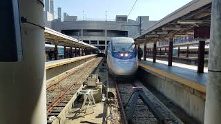 Amtrak Acela Express leaving South Station [upl. by Joacima]