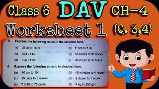 Dav class 6 maths chapter 4 worksheet 1 question number 34 [upl. by Oleusnoc]