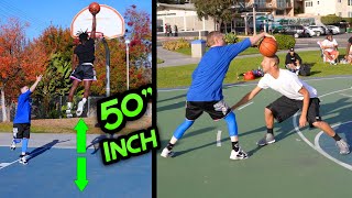 Professor 3v3 with 54quot Worlds SHORTEST Dunker 50 INCH VERTICAL [upl. by Aket]