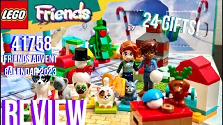 LEGO Friends 41758 Friends 2023 Advent Calendar Review [upl. by Aihtekal279]