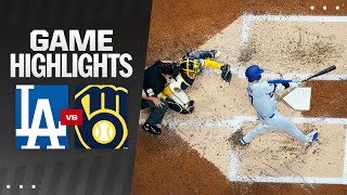 Dodgers vs Brewers Game Highlights 81324  MLB Highlights [upl. by Sedicla]