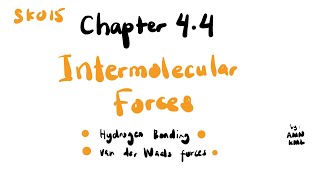 Intermolecular Forces  Hydrogen Bonding  van der Waals Forces  Chemistry SDS SK015 Chapter 44 [upl. by Perri]