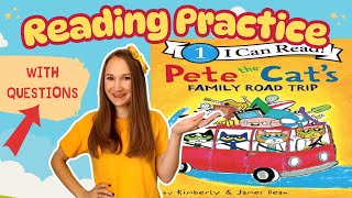 PRACTICE READING ENGLISH with PETE THE CAT READING COMPREHENSION Grade 1 amp Grade 2 [upl. by Nodal]