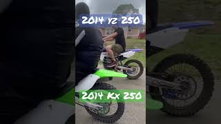 2014 Yz 250 vs 2014 Kx 250 [upl. by Lyontine]