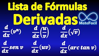 Lista de fórmulas de derivadas DESCARGAR [upl. by Rol997]