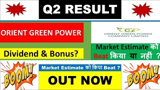 Orient Green Power Q2 Results 2025  Orient Green Power Results Today  Orient Green Power Share [upl. by Mari]