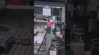 cnc machine turning milling factory tehnology manufacturing runcnc cncturningmachine crash [upl. by Retsim545]