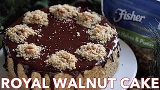 Dessert Tasty Royal Walnut Cake Recipe  Natashas Kitchen [upl. by Rodablas]