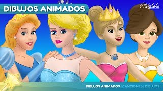 5 Cuentos  LA PRINCESA Y EL GUISANTE y 4 Princesas animados  Cuentos infantiles para dormir [upl. by Yrdua]