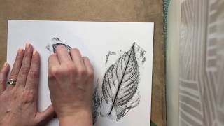 Leaf Rubbing with Watercolor Painting Demo [upl. by Jessabell529]