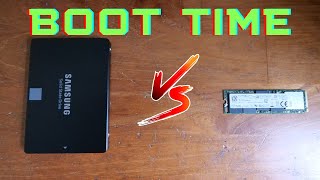 NVME VS SATA SSD boot up time test [upl. by Llehcor203]