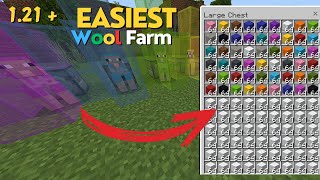 Easiest Wool Farm in Minecraft Bedrock 121 [upl. by Emalee]