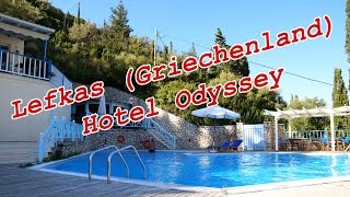 Lefkas Greece Poolterrasse Hotel Odyssey in Agios Nikitas [upl. by Sandra]