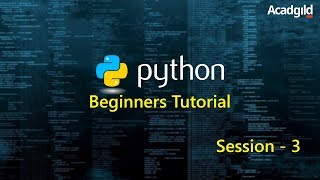 Python Tutorials for Beginners Part 3  Python Programming Tutorial  Python Basics [upl. by Squier]